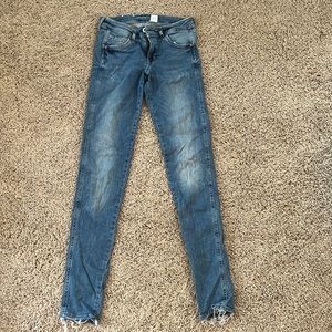 Low Rise Blue skinny jeans